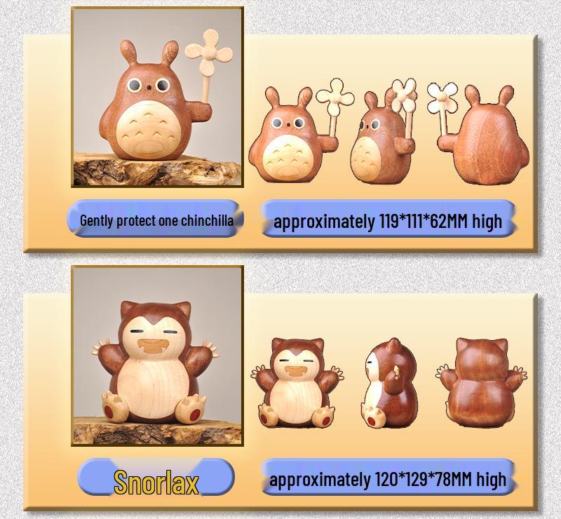 Creative Wooden Crafts: Little Prince Hippo Wood Ornament with Solid Wood Base