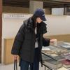 Однотонный пуховик женский с капюшоном пальто с воротником-стойкой модная американская уличная одежда с утиным пухом женская зимняя короткая верхняя одежда