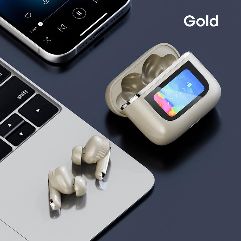 V8 Экран Bluetooth Шумоподавление Наушники Сенсорное Управление Наушники С Микрофоном HIFI MUSIC+ENC HD Гарнитуры Для Вызовов Отличный Подарок