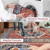 Bohemian Style Runner Rug Retro Light Luxury Kitchen Carpets Fashionable Creative  Machine Washable Non-slip Corridor Mats Tapis