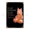 Я Не Замкнутый Красный Мейн-кун Любители Кошек Металлическая Вывеска Кино Кино Персонаж Бар Вечеринка Клуб Жестяная Вывеска Постер