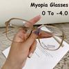 Large Square Frame Myopia Glasses Oversized Transparent Women'S Nearsighted Glasses Ladies Retro Blue Light Blocking Eyeglasses