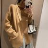 Double Zipper Lapel Thick Fashion Lazy Sweater Autumn and Winter New Loose Plus Size Knitwear Women