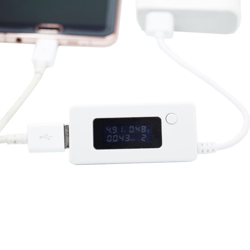 Миниатюрный креативный USB-тестер для телефонов с ЖК-экраном, портативный вольтметр-амперметр, детектор зарядных устройств для мобильных телефонов.