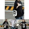 Quirky Ghost Skull Crossbody Bag Hip Korean Style Small Shoulder Bag With Pu Material