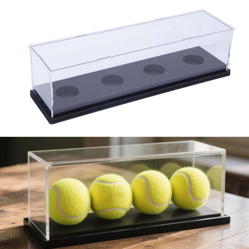 Transparents Acrylic Baseball Display Case with Sun Protecting and Easy Assembly for Softball Golf Ball Collectibles