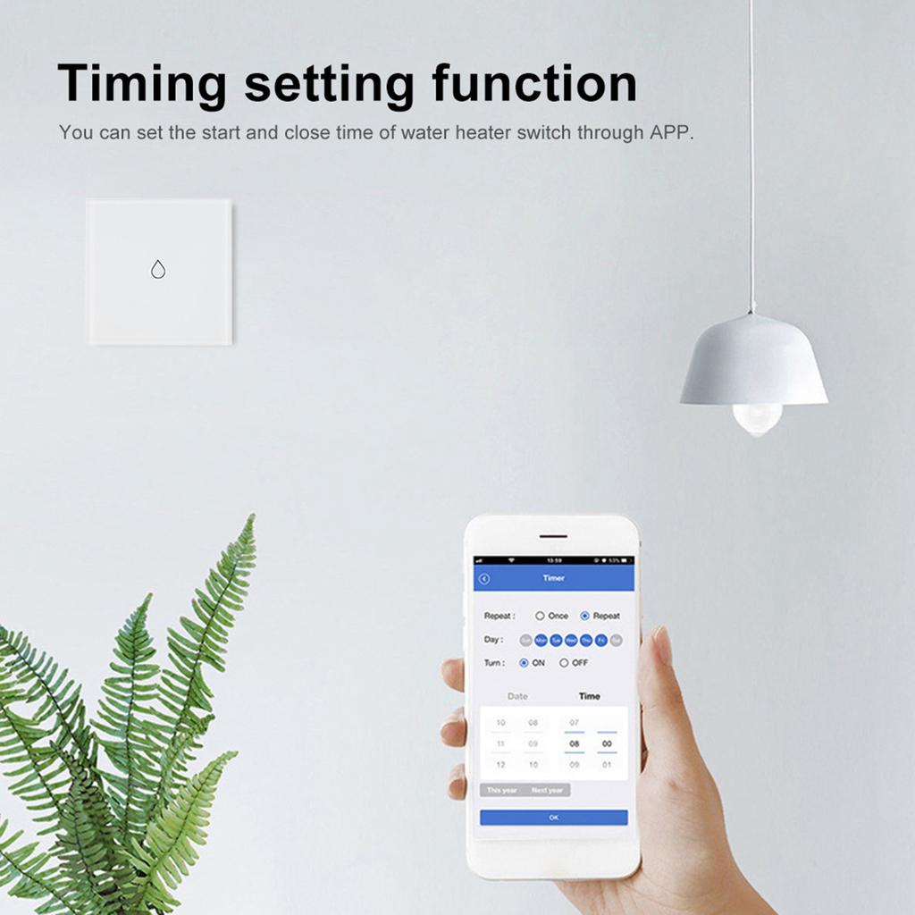 Умный Wi-Fi выключатель для умного дома 16А для бойлера, водонагревателя, включения/выключения, таймер, панель