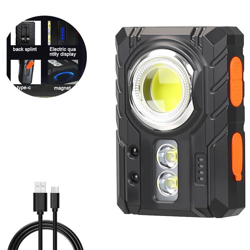 Portable Mini LED COB Work Light With Pocket Clip Rechargeable Sensing Outdoor Magnetic Flashlight Waterproof Emergency Lamp