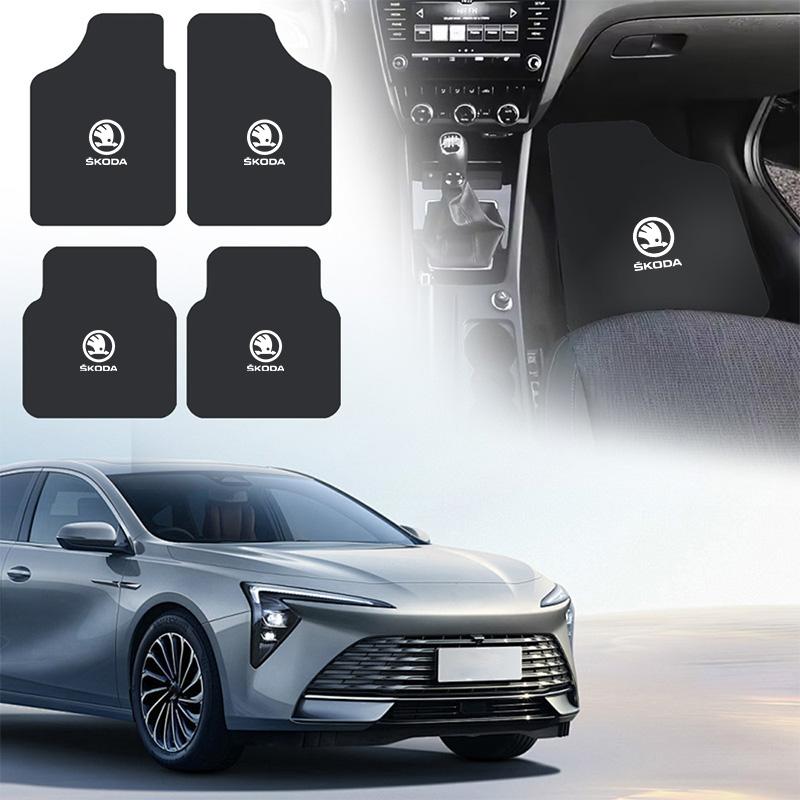 ZPMG6 For Skoda Octavia A7 Vrs Fabia Superb Rapid Kodiaq Karoq Car Front & Rear Automotive Carpet Non-slip Floor Mat Auto Accessories