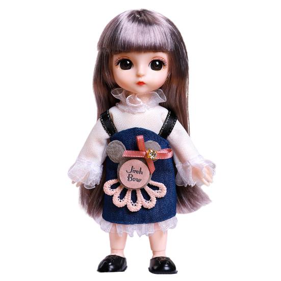 Игрушка для кукол 6 дюймов Изысканный Прост в уходе Удобный на ощупь 44204 Кукла с большими глазами для развлечений