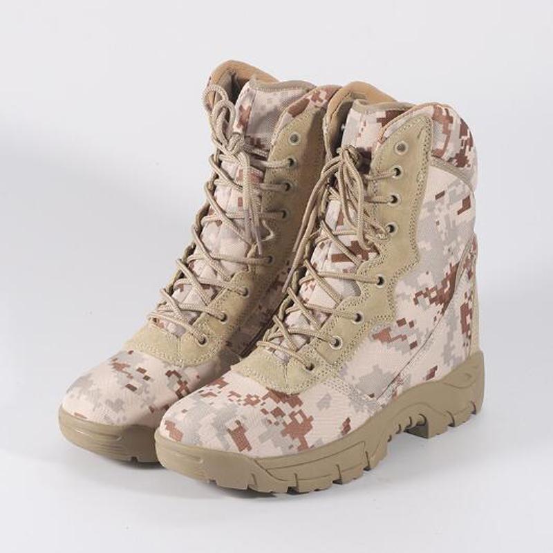 Outdoor hiking boots Army green camouflage jungle off-road military boots Khaki camouflage desert combat boots P649