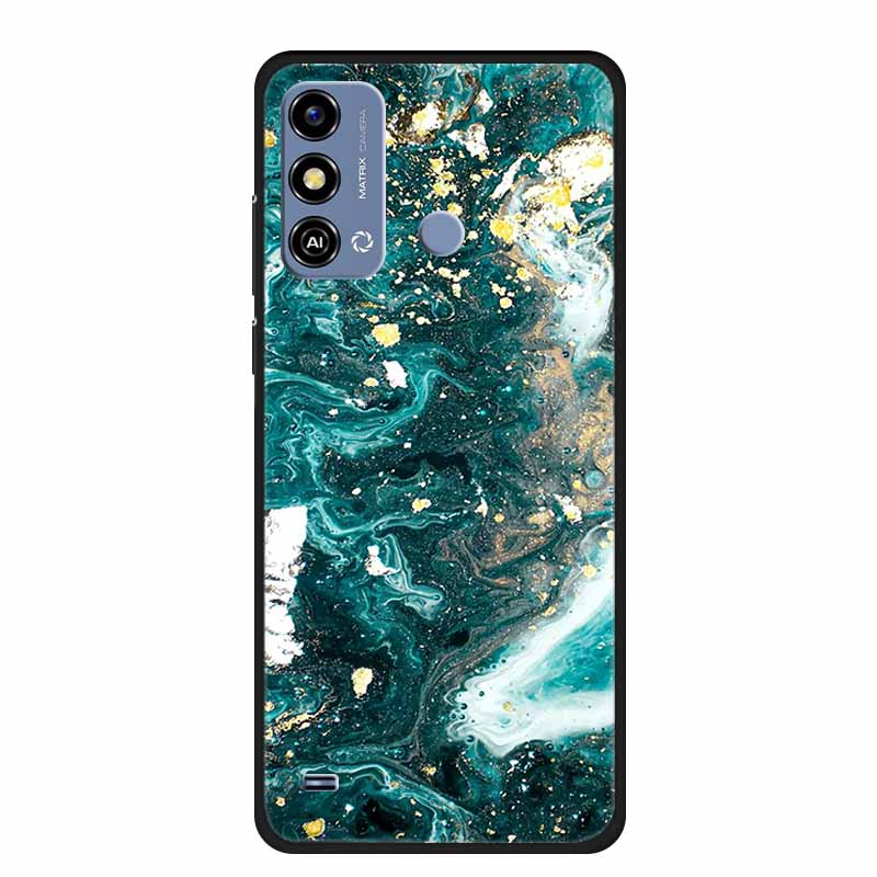 Мягкий силиконовый чехол для ZTE Blade A53 / A53Pro / A53Plus Чехол Мраморный ТПУ Черный Защитный чехол для ZTE Blade A53 Plus Чехол Funda