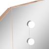 Corner Vanity Table with LED Lighting Oak Effect 111 x 54 x 141.5 cm
