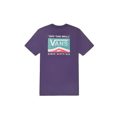 Vans Женская футболка с коротким рукавом и логотипом с большой спиной, фиолетовые VN0A4MNDY0X