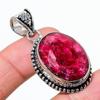 Подвеска из серебра 925 пробы с натуральным драгоценным камнем рубином 1,85 дюйма E2e62