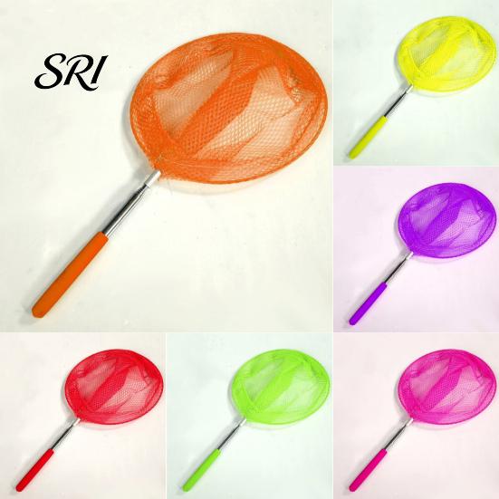 Retractable Fishing Net Kids Telescopic 5-Section Stainless Steel Pole Outdoor Catcher Butterfly Anti-slip Handle Lightweight Landing