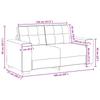 2 Seater Sofa in Wine Red 160 cm Velvet