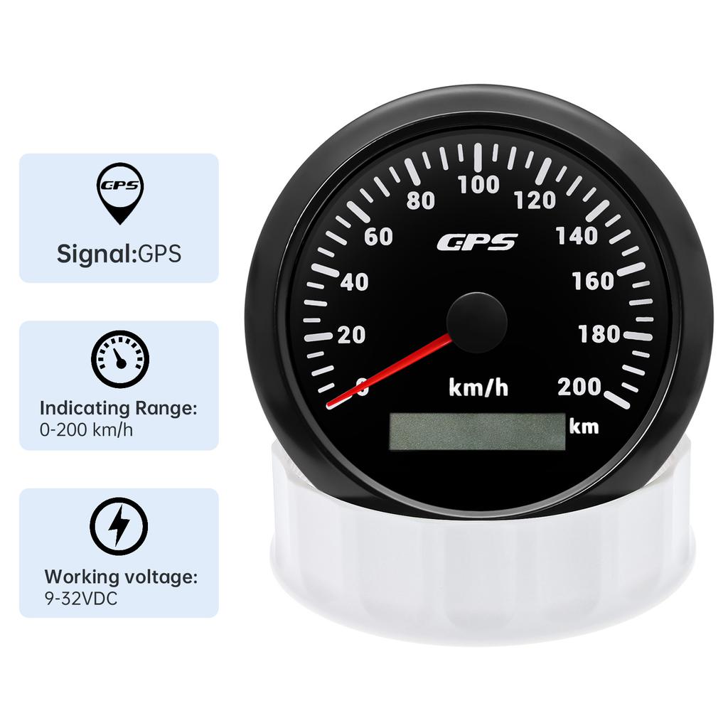 30/60/80/120/200 км/ч 7 цветов подсветки 85 мм GPS спидометр с GPS антенной мотоцикл лодка автомобиль грузовик измеритель скорости