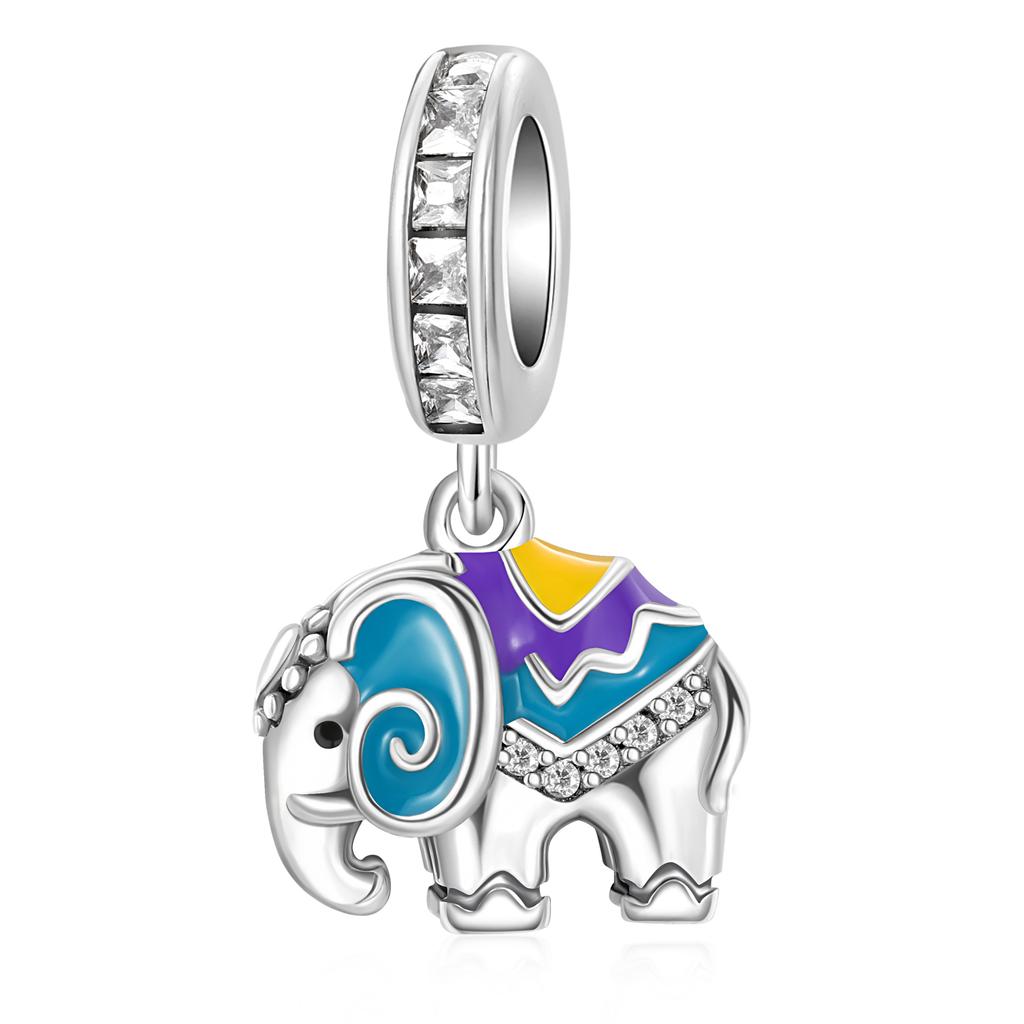Медь Священный Благоприятный Защитник Слон Серия Подвеска Шарм Бусина Подходит Оригинальный Браслет Для Женщин DIY Ювелирные Изделия