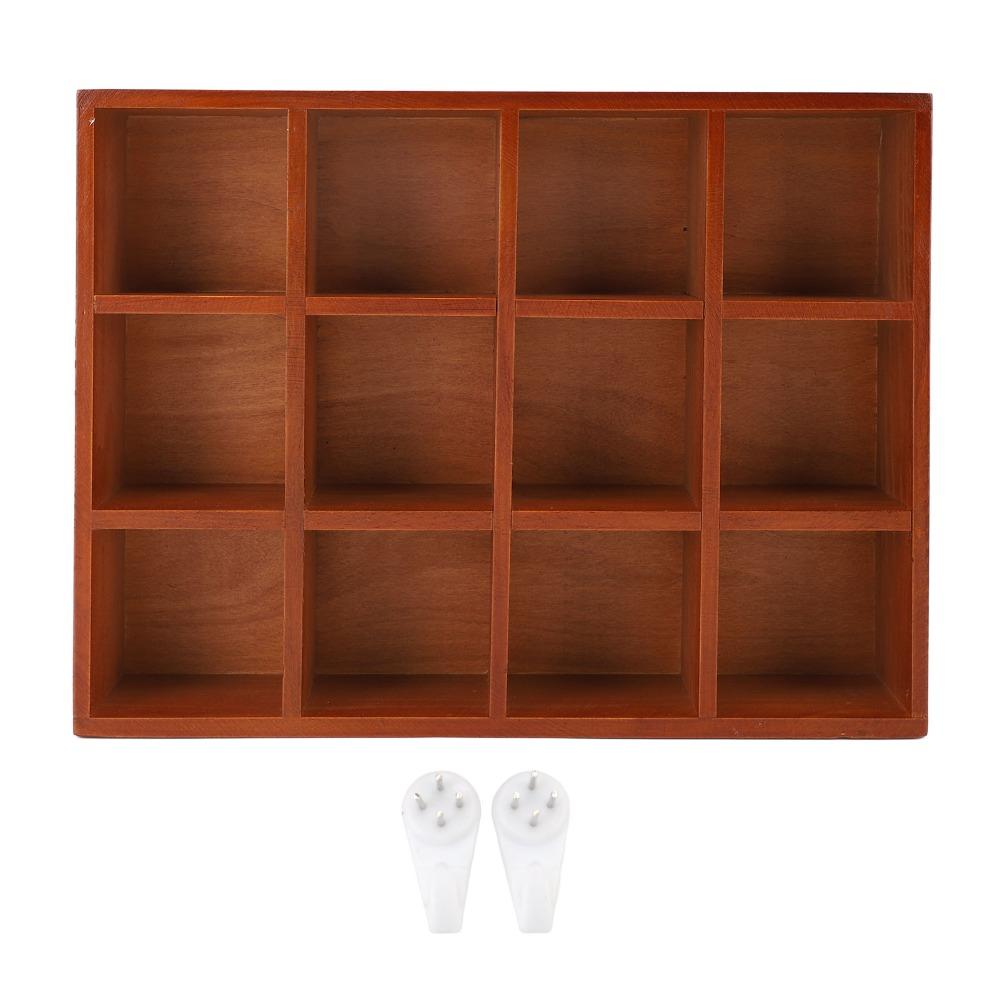 Decorative Wood Desktop Organizer Solid Wood Wooden Storage Stationery Holder Office