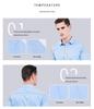 80-Count Double-Ply Men's Long-Sleeve Business Casual Shirt - Combed Cotton Blend Uniform for Young and Middle-Aged Professionals