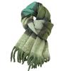 Women's Mohair Winter Scarf Cashmere Feel Tassel Scarf Colorful Striped Long Scarf Winter Shawls Wraps for Cold Weather