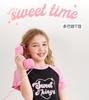 Girls' Summer Mid to Large Children's Summer Clothing Children's Short Sleeve Top