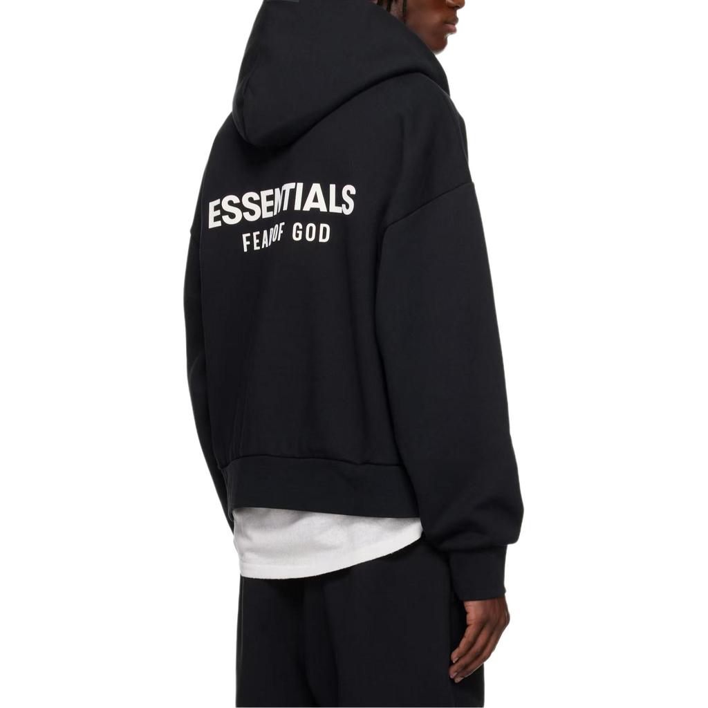 Fear of God Essentials Классическая толстовка на молнии 'Jet Black' Мужская 192AS254780F