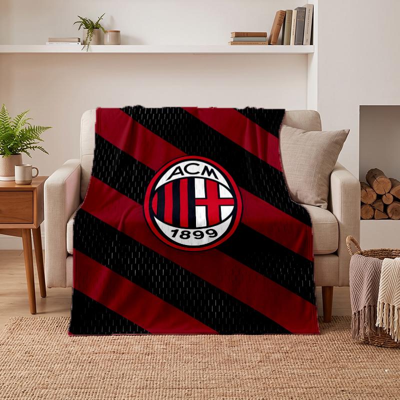 AC Milan Soft Warm Flannel Blankets Comfortable Blanket for Home Decoration Gifting