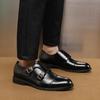 Fashion Brand Designer British Monk Strap Leather Shoes for Men Dress Formal Wedding Prom Oxford Luxury Man Male Men Shoes