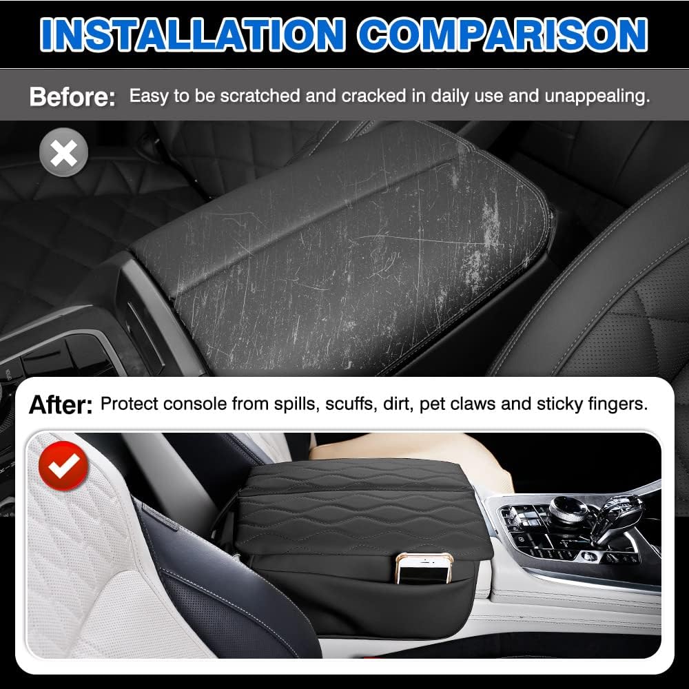 Karltys Center Console Cover For BMW X5 G05/ X7 G07 -2025 2026/ X6 G06 -2025 2026, Leather Middle Console Armrest Cover For BMW X5 Waterproof