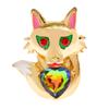 New Cute Small Fox Brooches For Women Animal Design Pin 2 Colors Available Crystal Heart Jewelry High Quality New