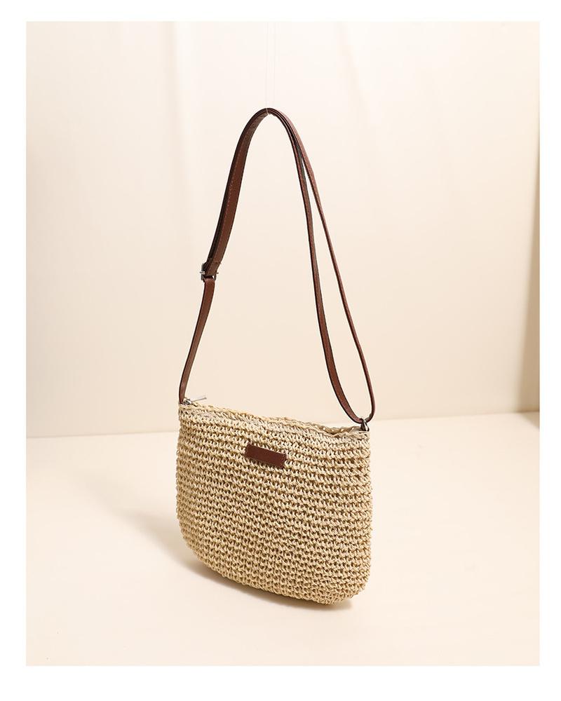 Trendy Medium-sized Straw Woven Bag For Everyday Stylish Outfits Urban Minimalist Style