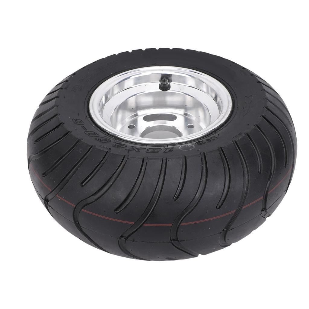 13x6.50 6 Tubeless Tires with Rim Anti Explosion 6 Inch Vacuum Tubeless Tire for Garden Tractor Rider Mower ATV UTV
