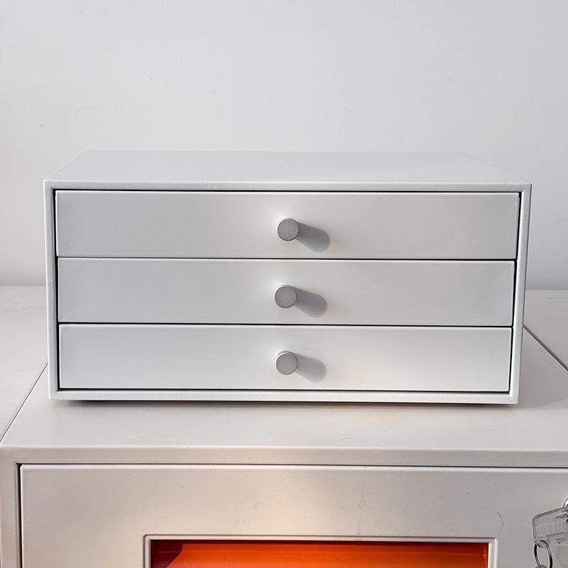 Wrought Iron Multi-layer Desktop Storage Box with Drawers for Keys, Combs, and Cosmetics