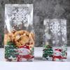 50/100Pcs Snowman Snowflake Pattern Christmas Snowman Cookie Bags Baking Packaging Bags Winter
