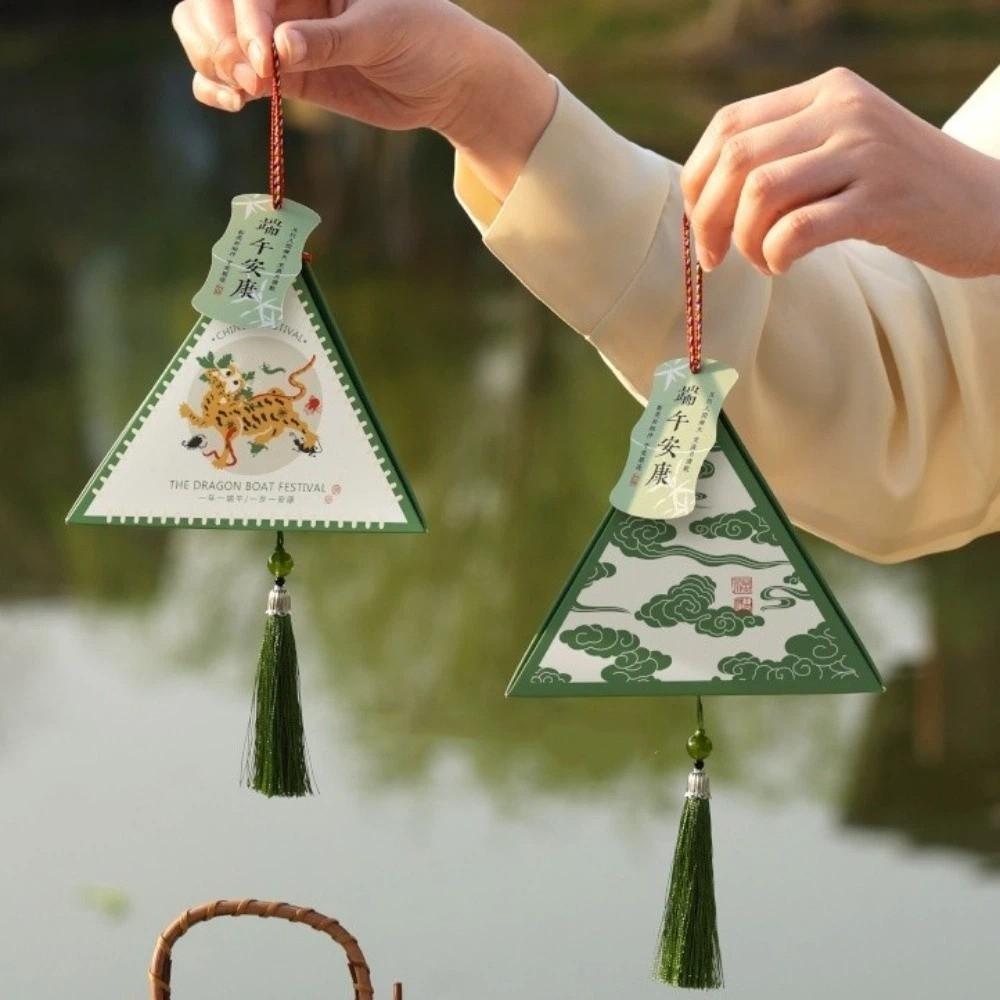 10Pcs Traditional Zongzi Packaging Box Thickened Single Zongzi Container Gift Giving