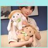 Pudding Plush Bunny Stuffed Toy Hat Rabbit Doll Decoration Kids Gift Birthday