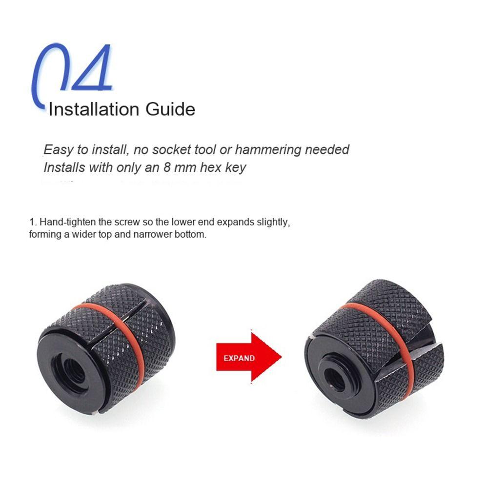 Black Bicycle Fork Headset Plug Carbon Fiber Head Bowl Nut Durable Expanding Plug MTB