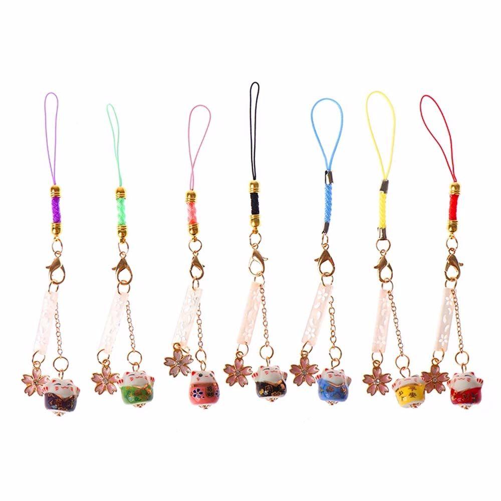 Bell Smartphone Hanging Rope Daisy Maneki Neko Smart Phone Strap Mobile Phone Rope Camera Lanyard