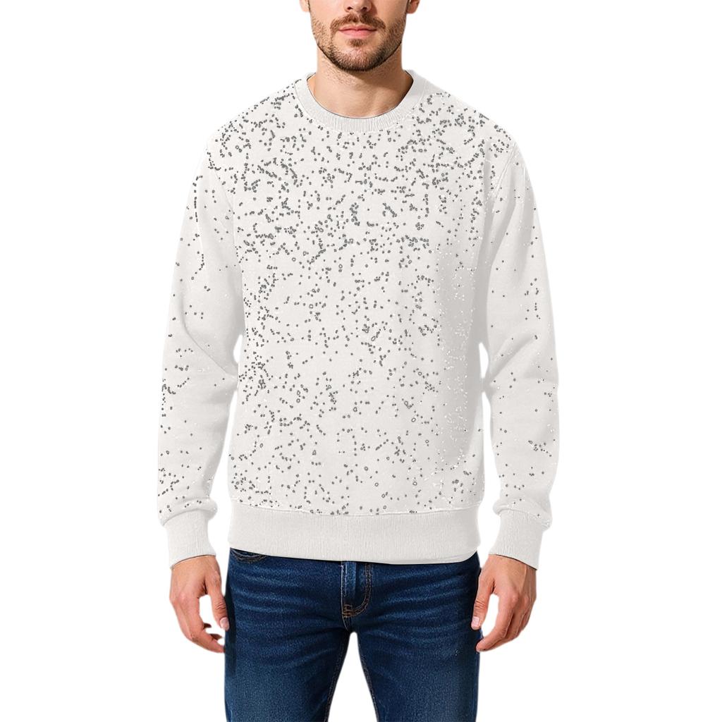 Мужской  Тренд  Свободный  Круглый вырез  Худи  Длинные рукава  Досуг