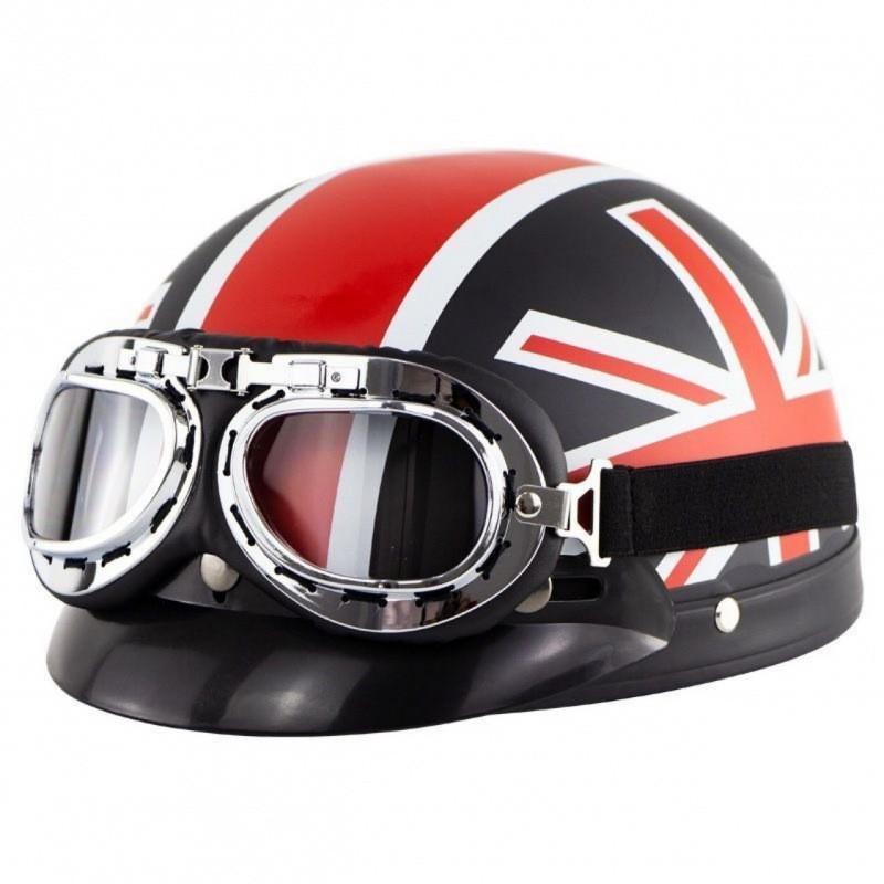 Retro Motorcycle Half Helmet Men Women All-Season Electric Bike Safety Matte Designs With/without Visor
