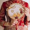 Decorative with Pendant Chinese Wedding Hand Bouquets Bridal Group Fan Chinese Fan Embroidery Fan