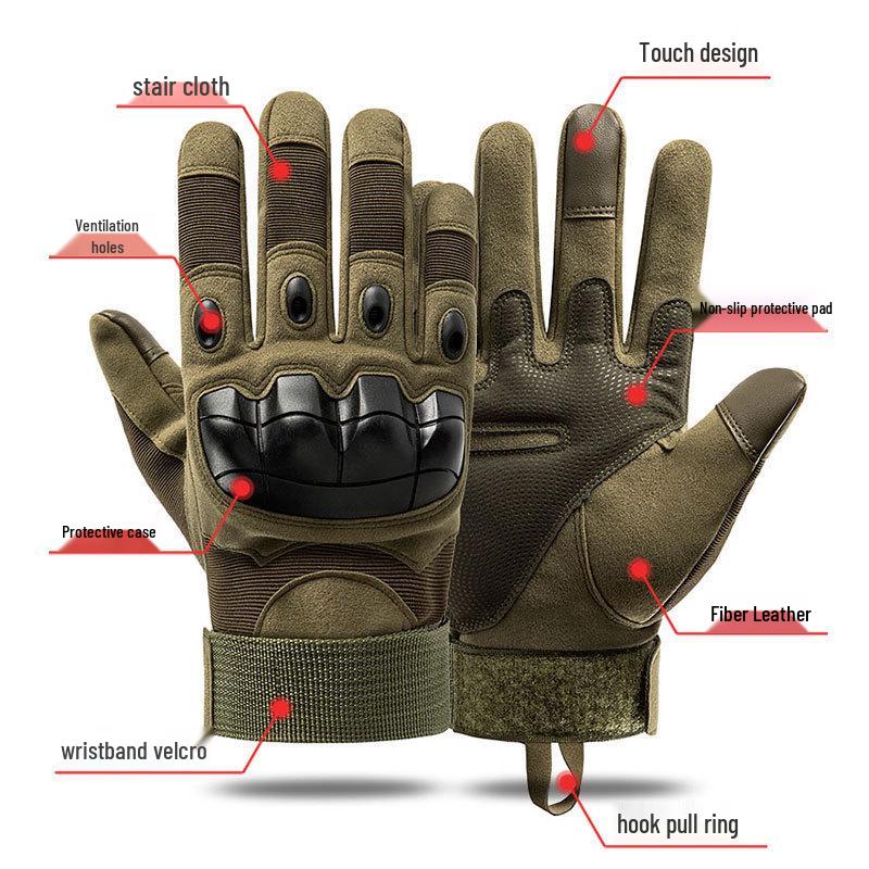 Men's Full & Half Finger Tactical Military Gloves for Outdoor Climbing, Hunting, and Cycling