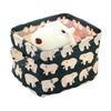 Foldable Storage Basket with Handles Waterproof Large Capacity Cotton Linen Printed Multifunctional Home Office Nursery Laundry Closet Organizer Bin