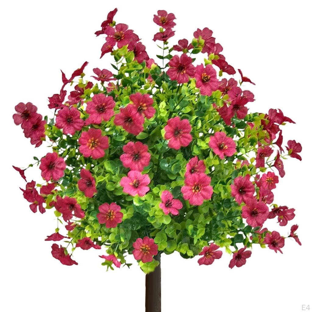 Искусственные цветы для сада, колышки, растения, 24 дюйма, искусственные зеленые кустарники для свадьбы на открытом воздухе