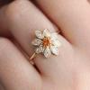 Elegant Daisy Zircon Ring for Women - European and American Fashion Jewelry