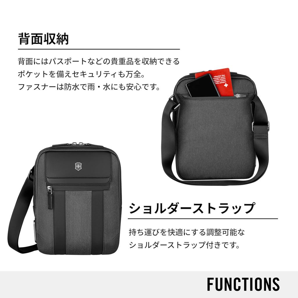 Архитектура Urban2 Сумка через плечо с карманом для 10-дюймового плечевого антибактериального мультитула серого цвета 612668 [Victorinox] Сумка, планшет, сумка,