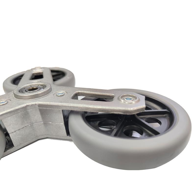 2PCS Stair Climbing Triangular Wheel Rubber Wheel Cart Climbing Stair Shopping Cart Triangle Luggage Wheel Shopping Cart Trolley