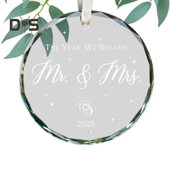 Transparent Glass Hanging Decoration 2025 New Home New Beginnings Engaged Grandparents Wall Hanging Ornament Pendant Housewarming Gift